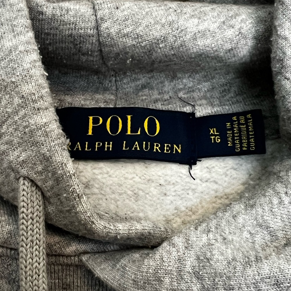 Ralph Lauren Polo Bear Gray Hoodie with Basketball design - Picture 2 of 7